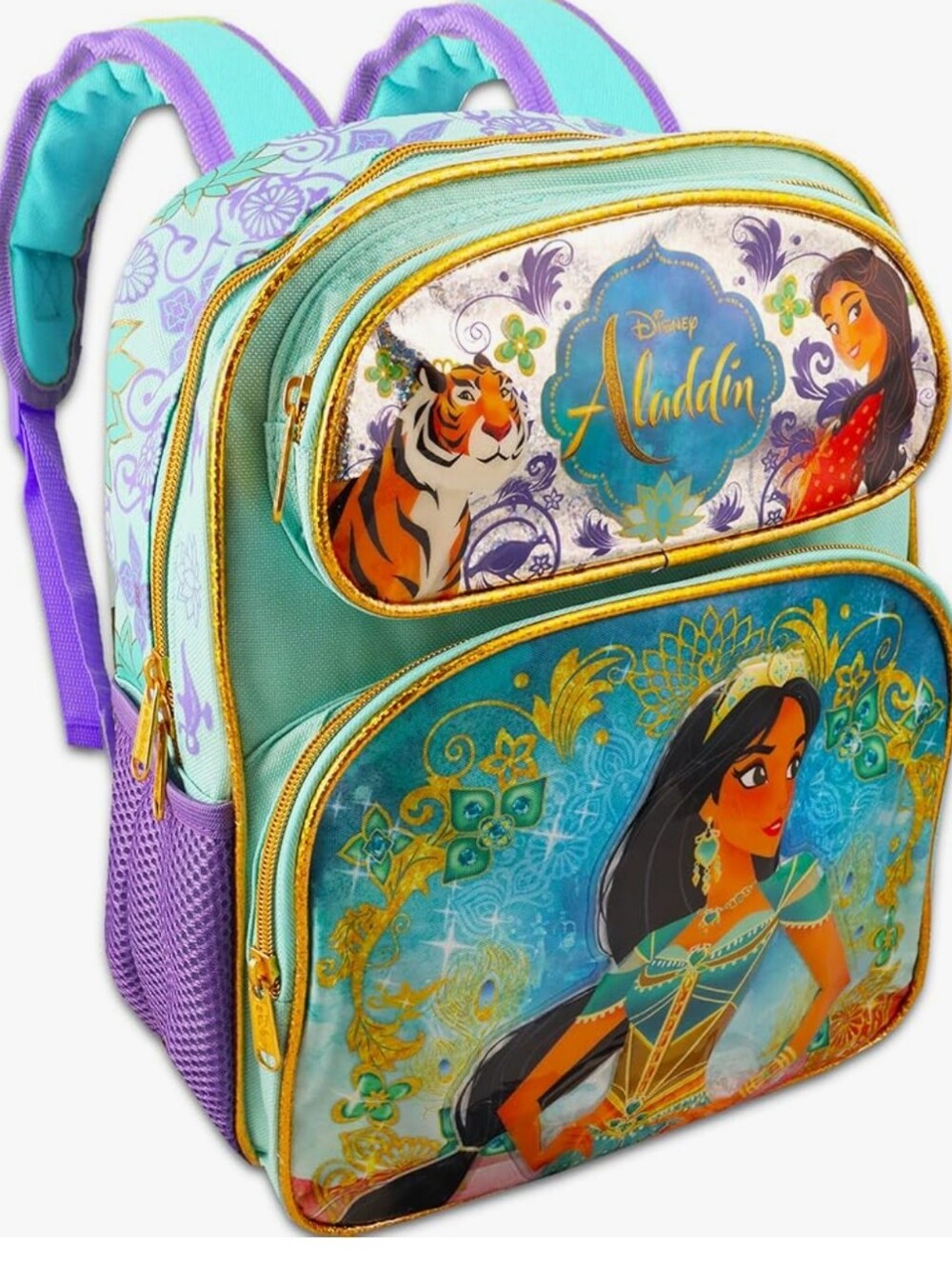 Disney Princess Jasmine Backpack in Teal, Gold and Purple